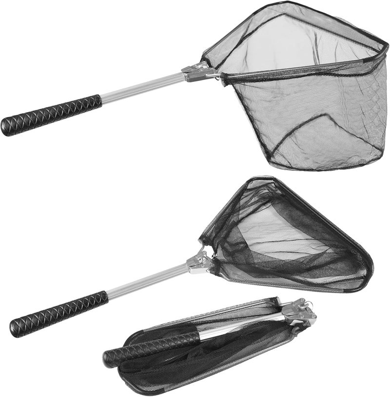 Yeahmart Fishing Net Minnow Nets with Aluminum Collapsible Telescopic Fishing Pole Handle and Nylon Mesh, Small Fishing Landing Net for Saltwater Freshwater, Kids, Men, Women, Extends to 21-75 inch - Image 1